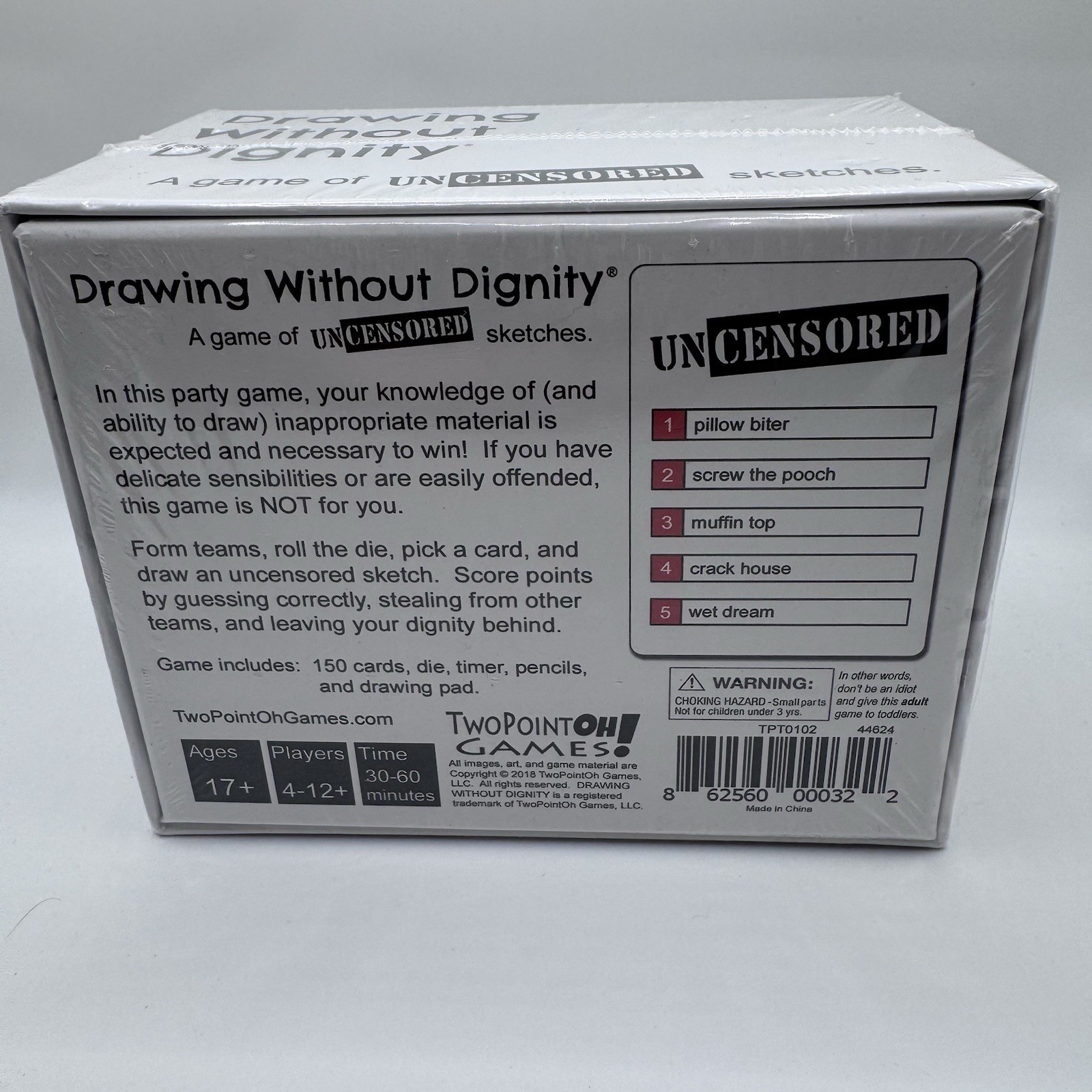 Drawing Without Dignity Uncensored Party Game Art Theme for Ages 17+ Complete