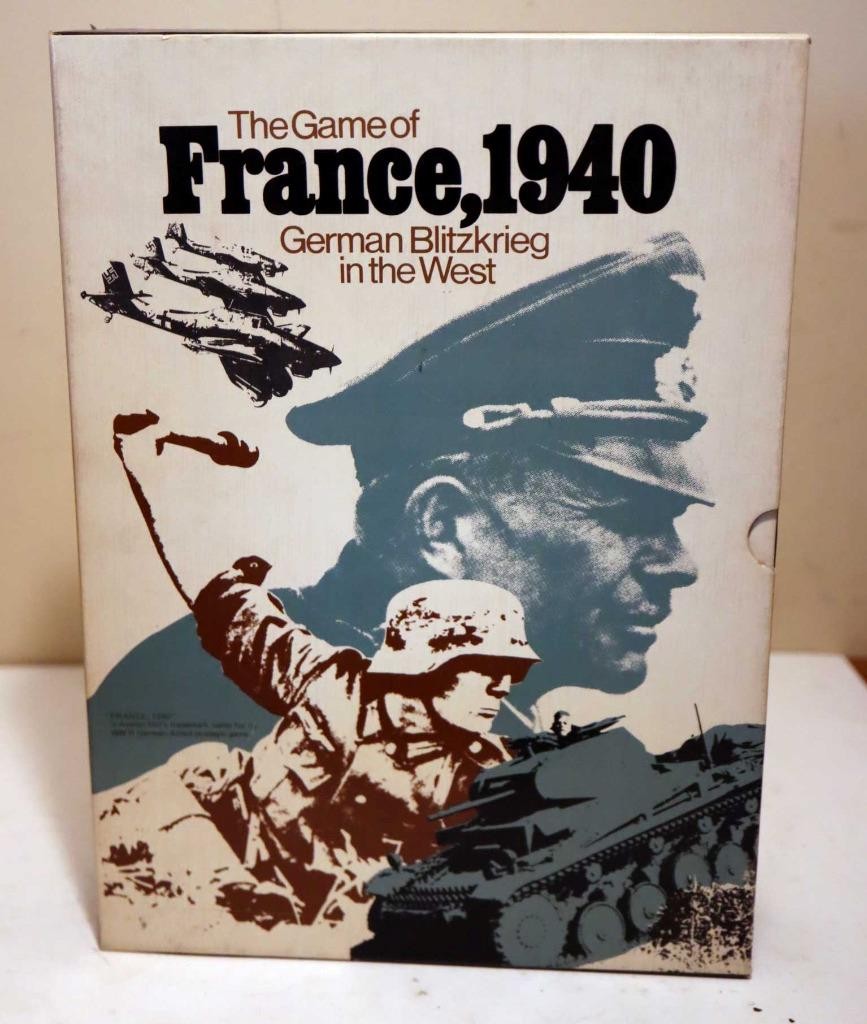 1972 Avalon Hill France 1940 German Blitzkrieg in the West Board Game Unpunched