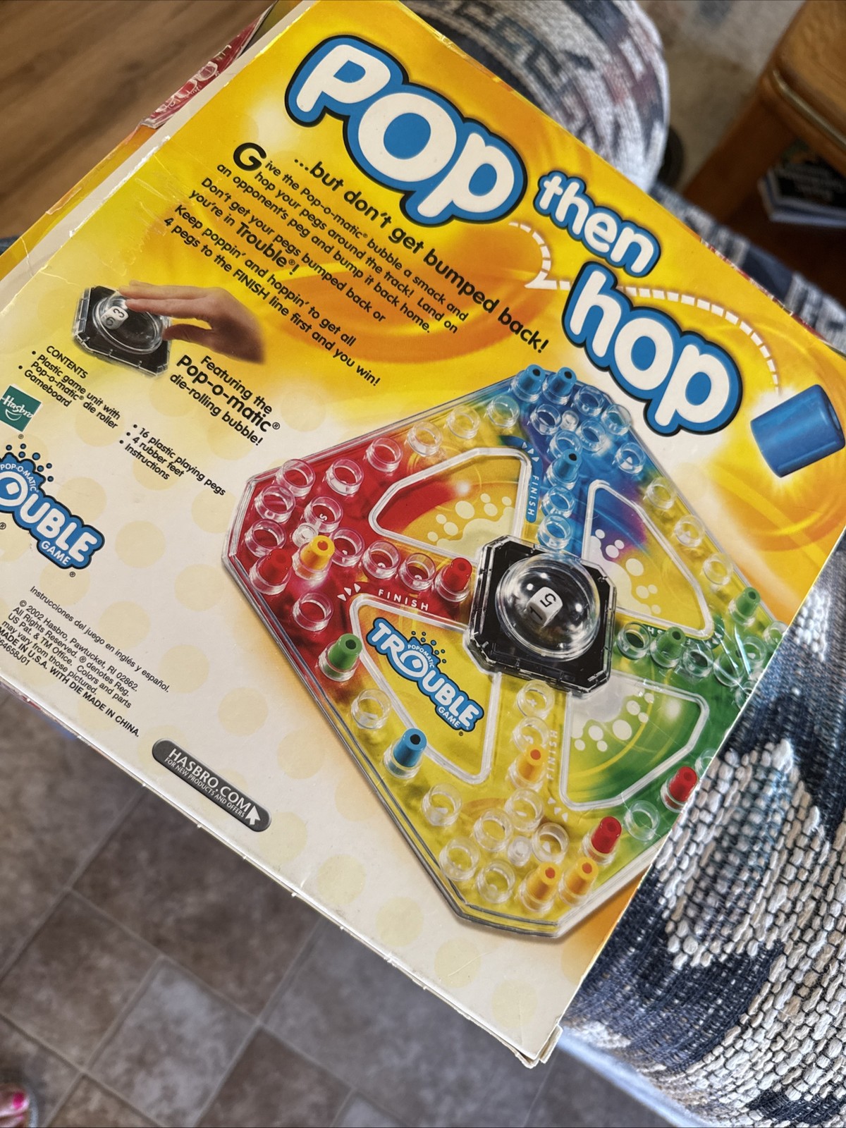 Trouble Game COMPLETE Hasbro 2002 Pop O Matic Classic Board Game Kids