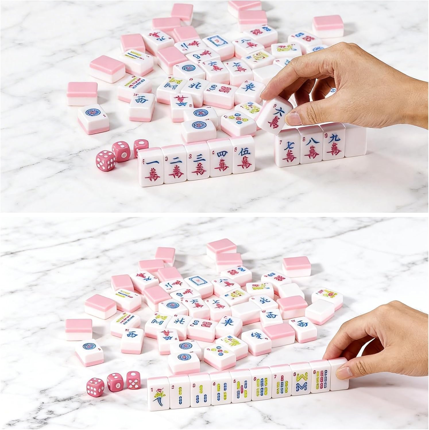 American Mahjong | 166 Premium 1.2-Inch Ivory White Tiles | Complete Mahjong Gam