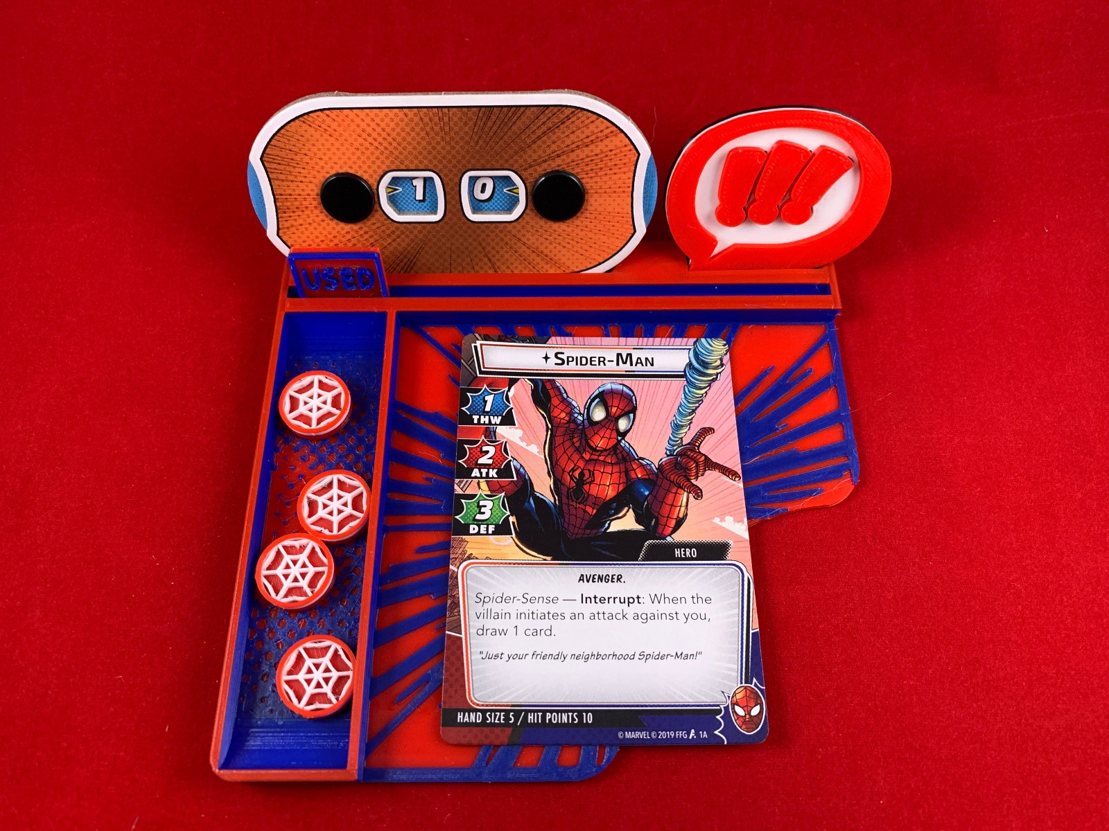 Marvel Champions™ compatible Hero Dashboard/Tray Custom 3D printed