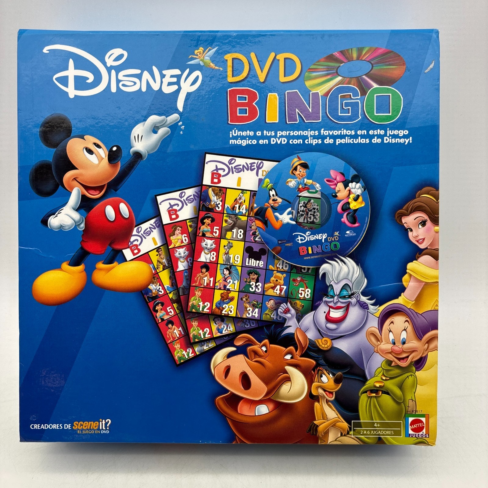 Disney DVD Bingo Game SPANISH Edition COMPLETE ScreenLife 2005 Mickey Mouse