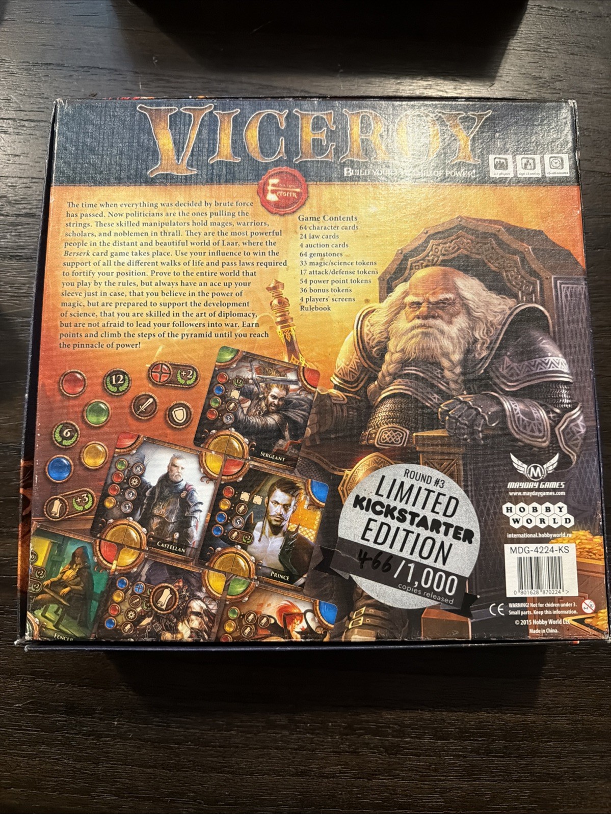2015 Viceroy Kickstarter Board Game Complete Limited Edition 466/1000 Mayday