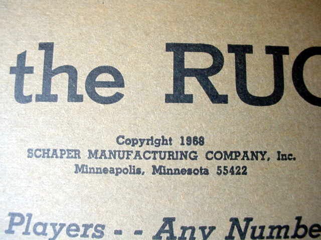 Vintage 1968 Schaper Pull the Rug Out Spinner Game COMPLETE RARE FACTORY SEALED!