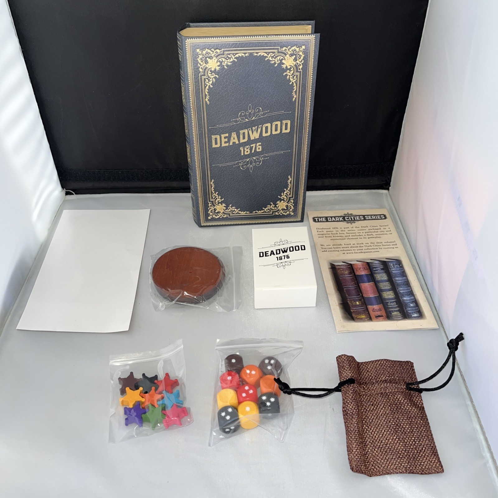 Deadwood 1876 Standard Edition Dark City Series Magnetic Closing Book Box Game