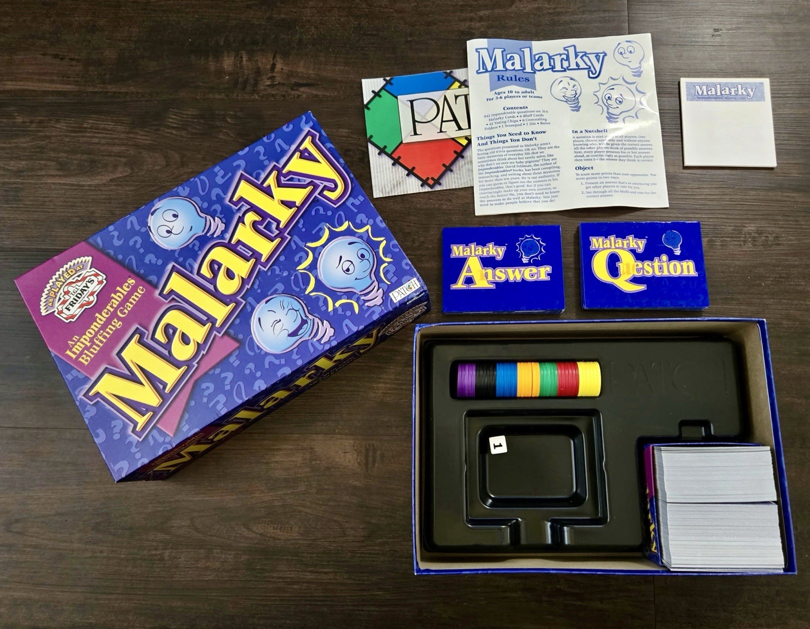Vintage Malarky: An Imponderables Bluffing Board Game Patch Products Game Night