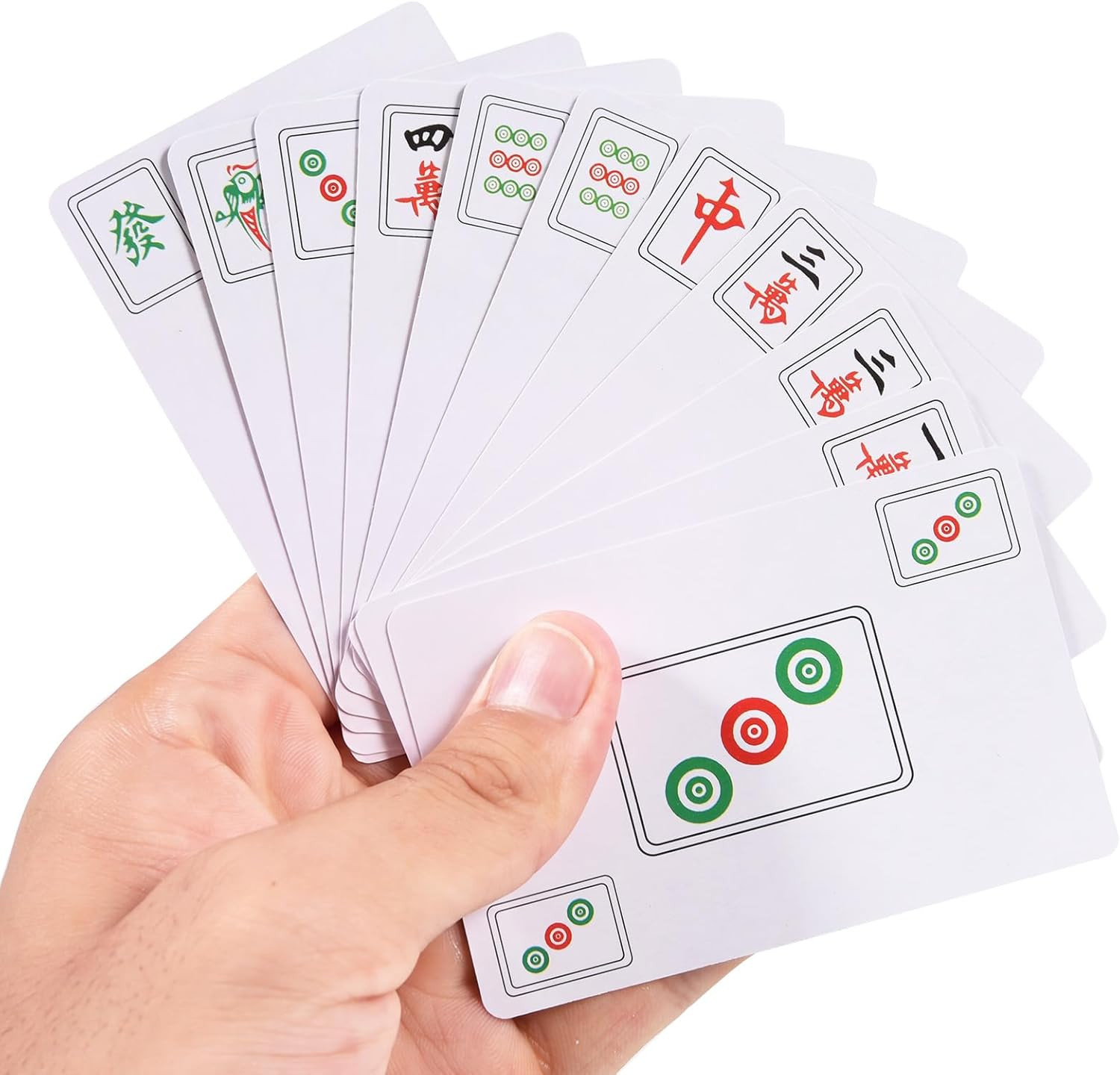 American Mahjong Card Game Set 144 Cards Dice Chips Instructions Travel Box