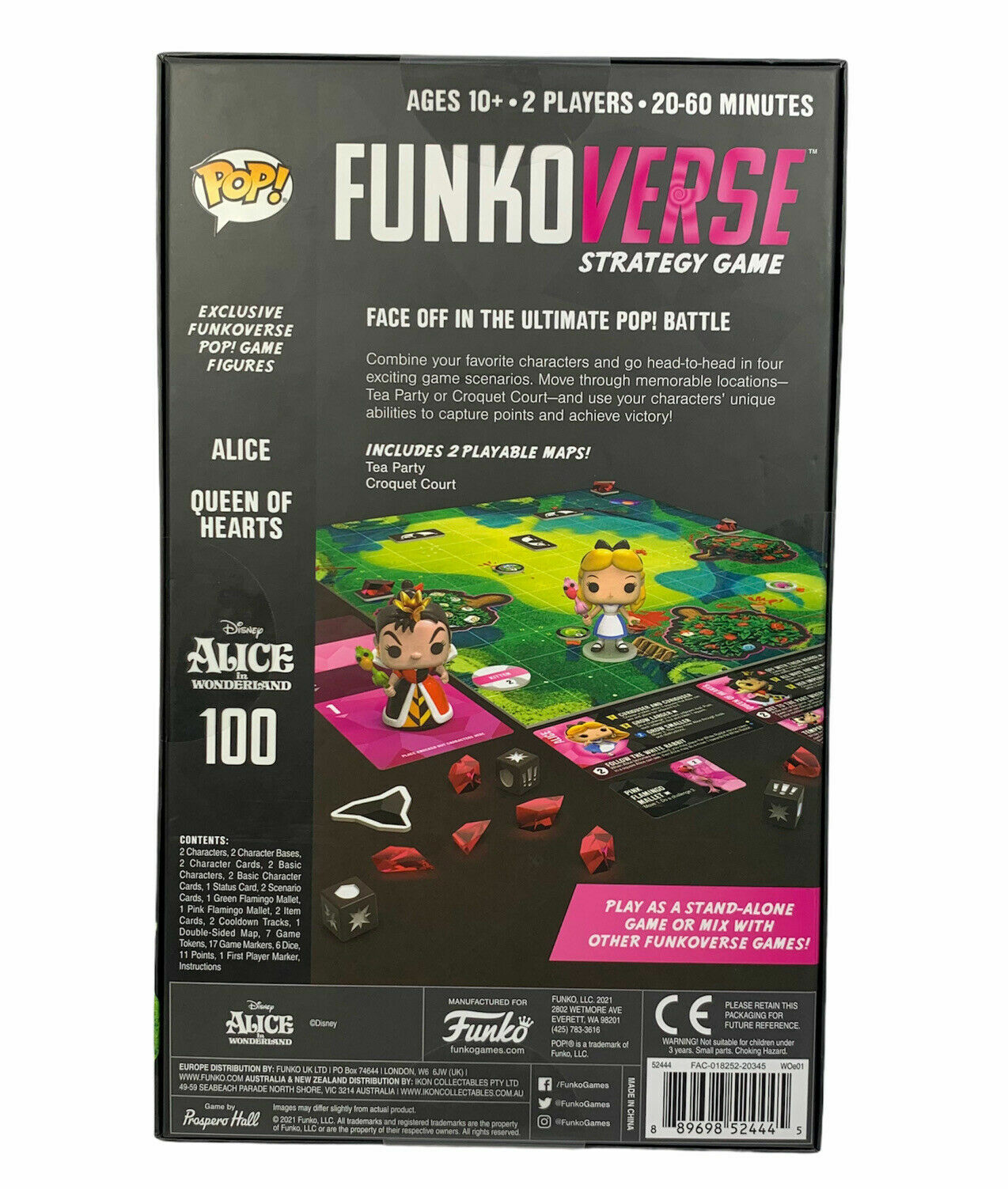 Pop! Funkoverse Strategy Game Alice in Wonderland Chase Glitter Queen & Alice
