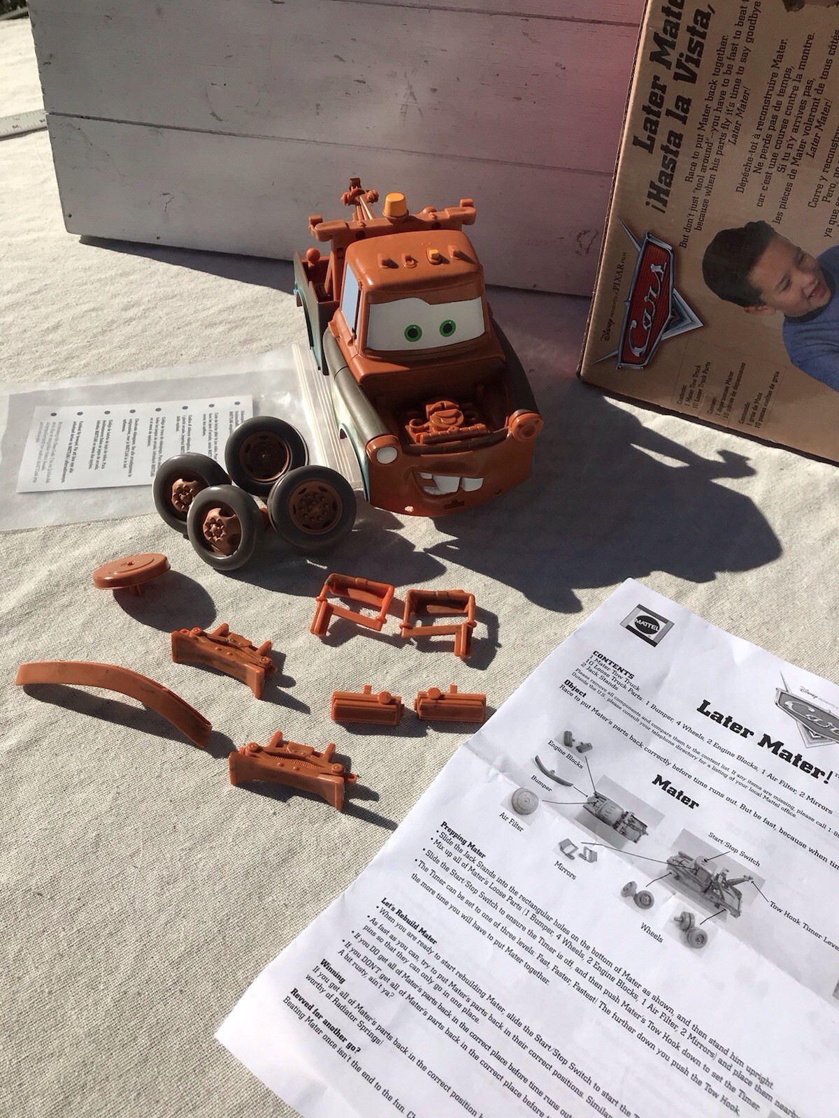 Vtg Y2K HTF Disney Pixar Cars Movie Later Mater Truck Game Mattel Kids Building