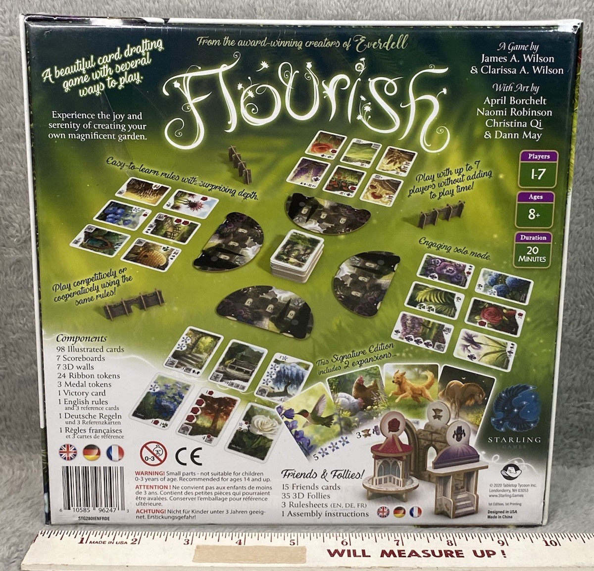 Flourish Board Game James & Carol A. Wilson Signature Edition Starling Games