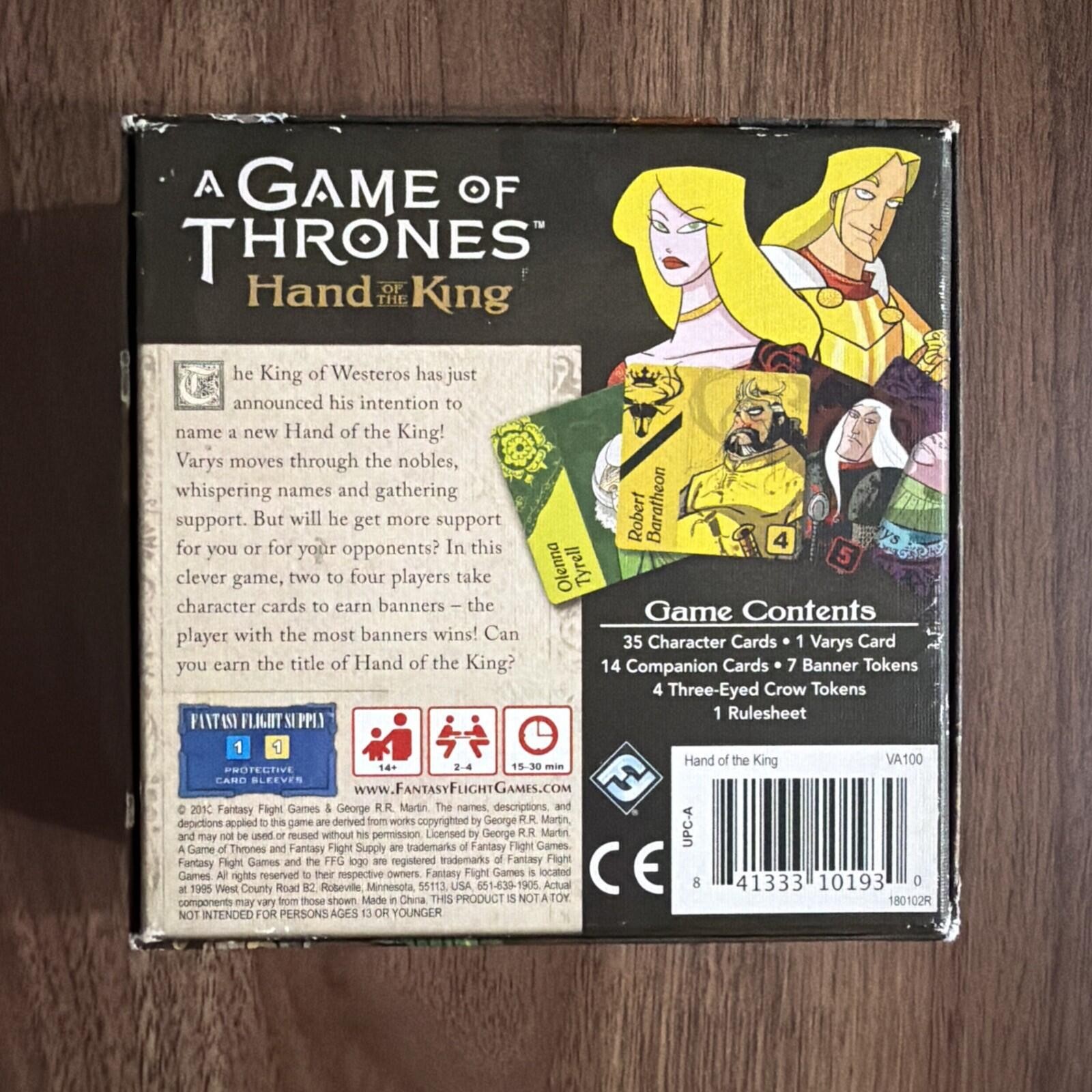 A Game of Thrones: Hand of the King – Whimsical Card Game of Wits Fantasy Flight