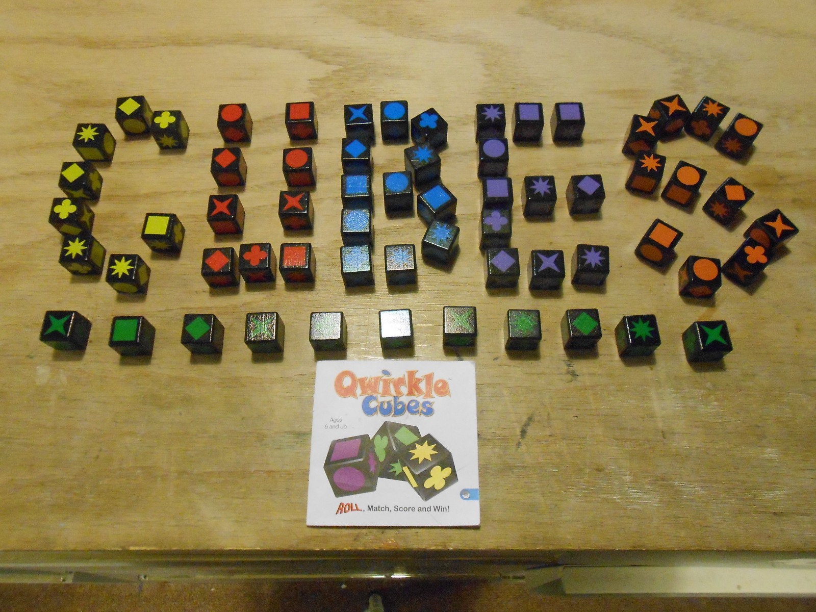 Quirkle/Qwirkle Cubes REPLACEMENT PIECE/CUBE Red Orange Blue Yellow Green Purple
