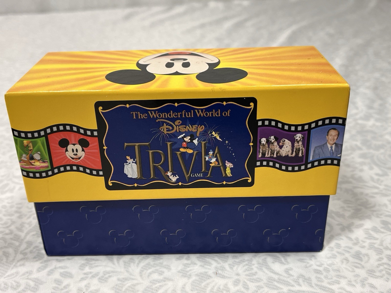 Wonderful World of Disney Trivia Game COMPLETE Gold Tin Mattel Vintage