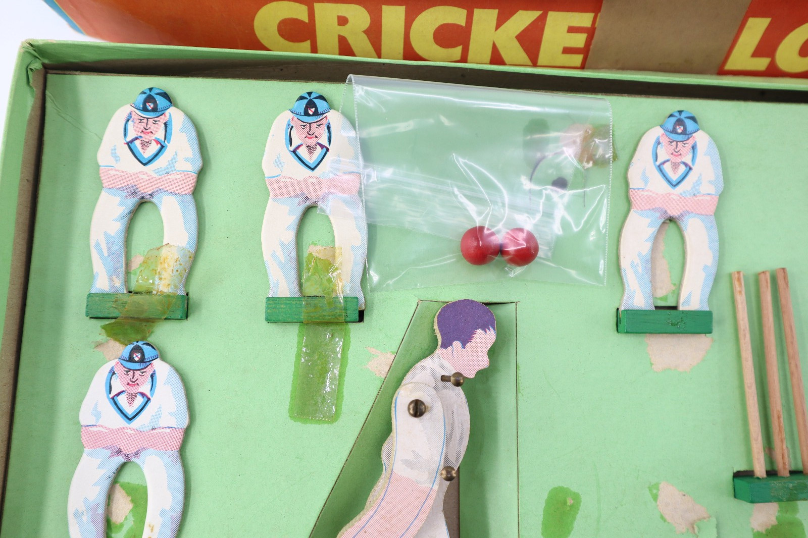 Vtg 1950s Cricket at Lords game By Chad Valley Near Complete
