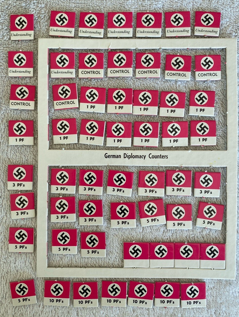 ORIGINS OF WORLD WAR II Board Game Avalon Hill Bookcase Vintage 1971 Unpunched