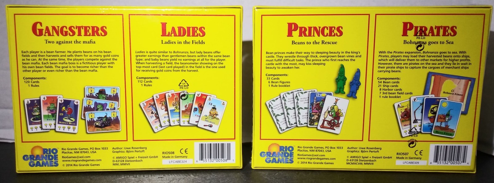 Rio Grande Bohnanza To Bean or Not to Bean! Princess & Pirates Ladies & Gangster