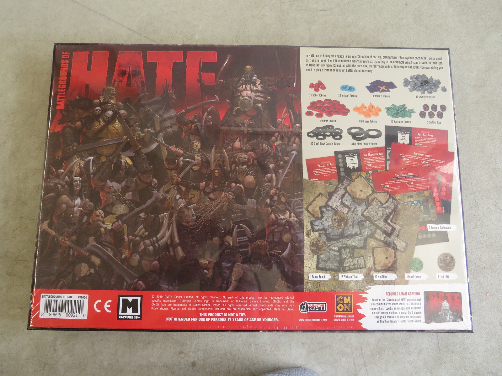 New HATE: Battlegrounds of Hate Expansion Kickstarter CMON Sealed