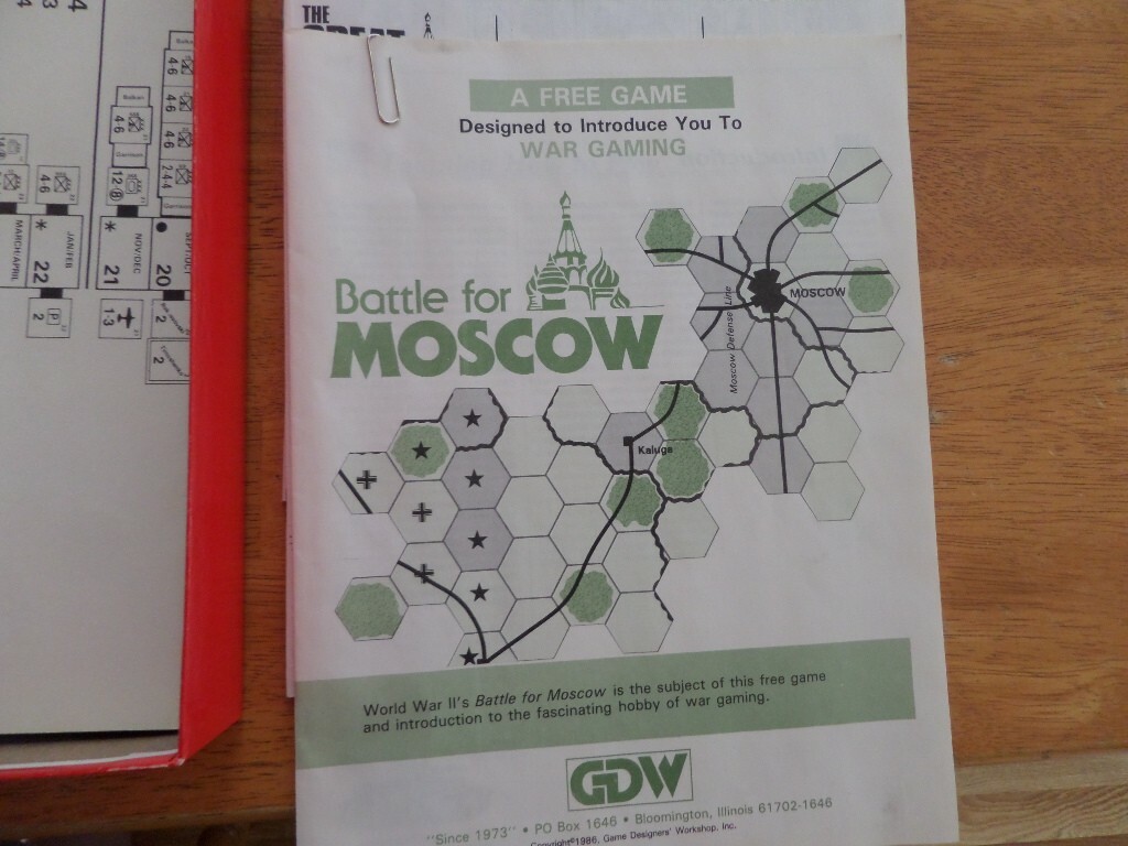 GDW : The Great Patriotic War game – Germany vs. Soviets + Battle for Moscow PU