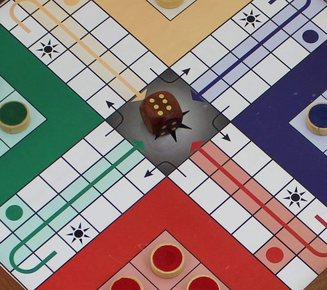 Ludo Snakes and Ladders Travel Family Board Game 2-in-1 Handmade Classic Wooden