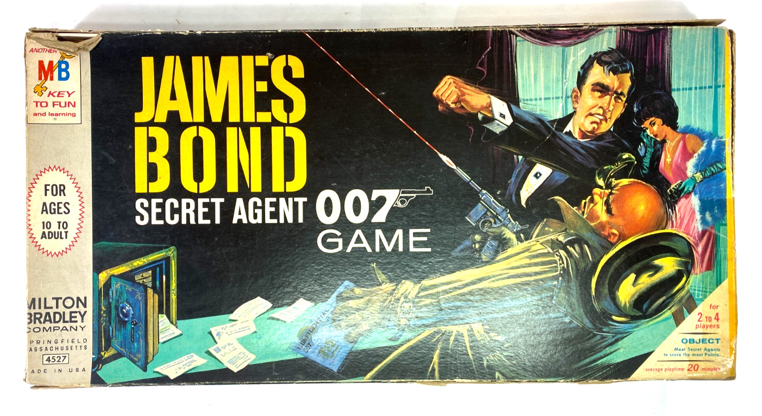 Vintage 1964 Milton Bradley MB James Bond Secret Agent 007 Game No.4527 -!AS-IS!