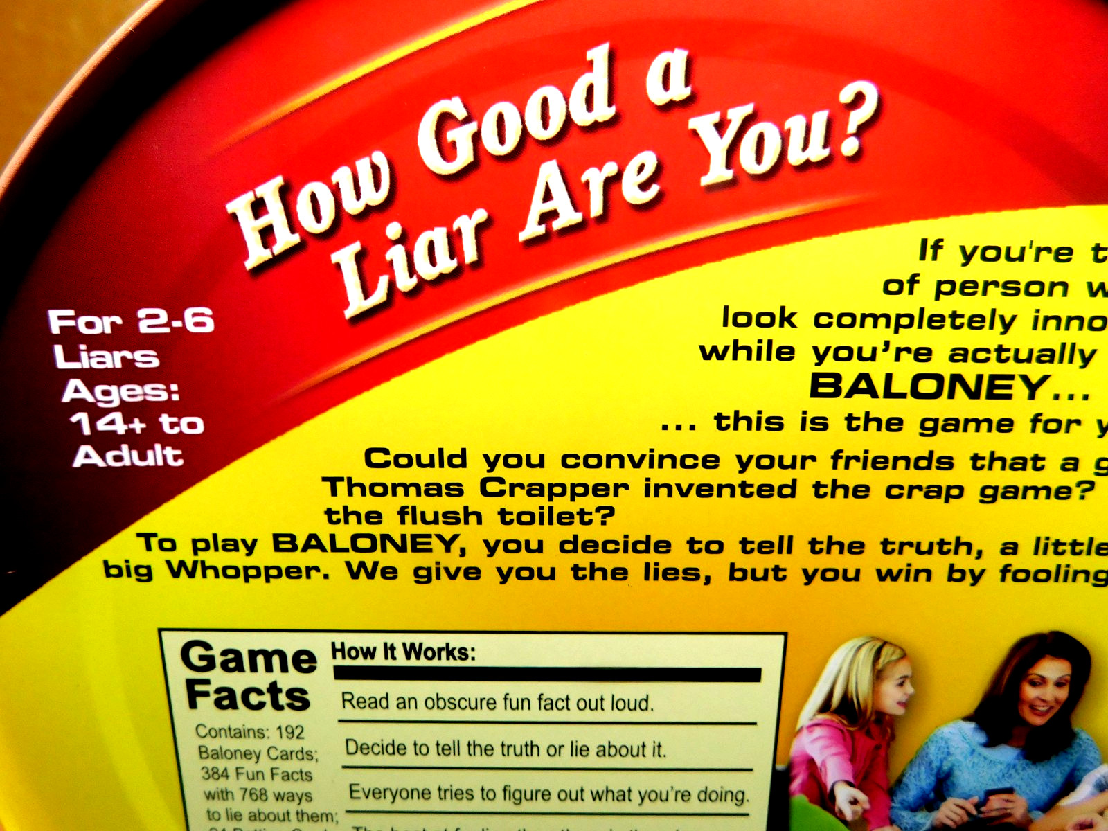 Wood Expressions, Inc.~The Game of Baloney Fibbing Fun For The Whole Family NEW!