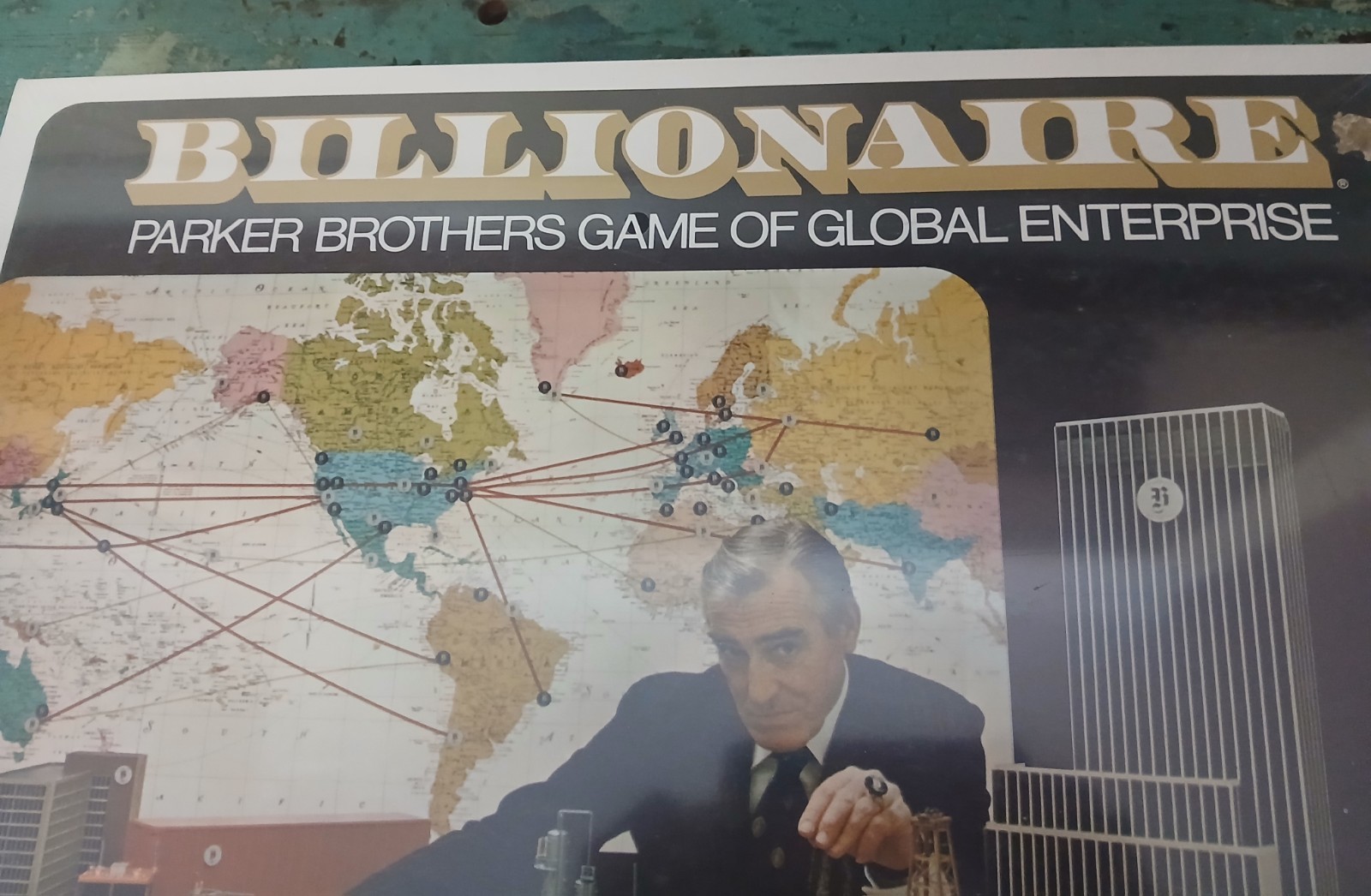 Vintage 1973 BILLIONAIRE by Parker Brothers BOARD GAME of Global Enterprise NOS