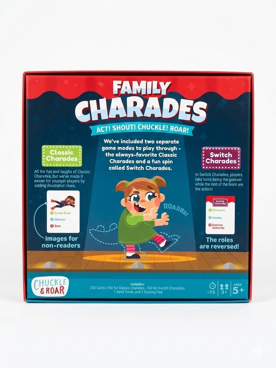 Heads Up Party Game + Family Charades Bundle | Fun Family Game Night Set