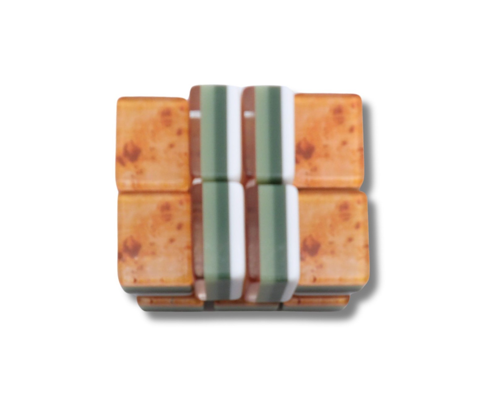 New Luxury Mahjong 160 Tile Acrylic Set Faux Burl Wood Backs Case Dice Bag