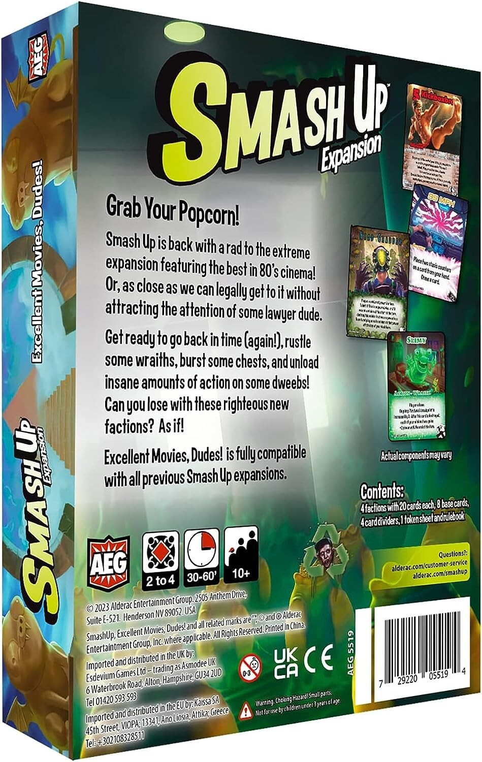 Smash Up Excellent Movies Dudes! Set Expansion Deck Building Card Game AEG 5519