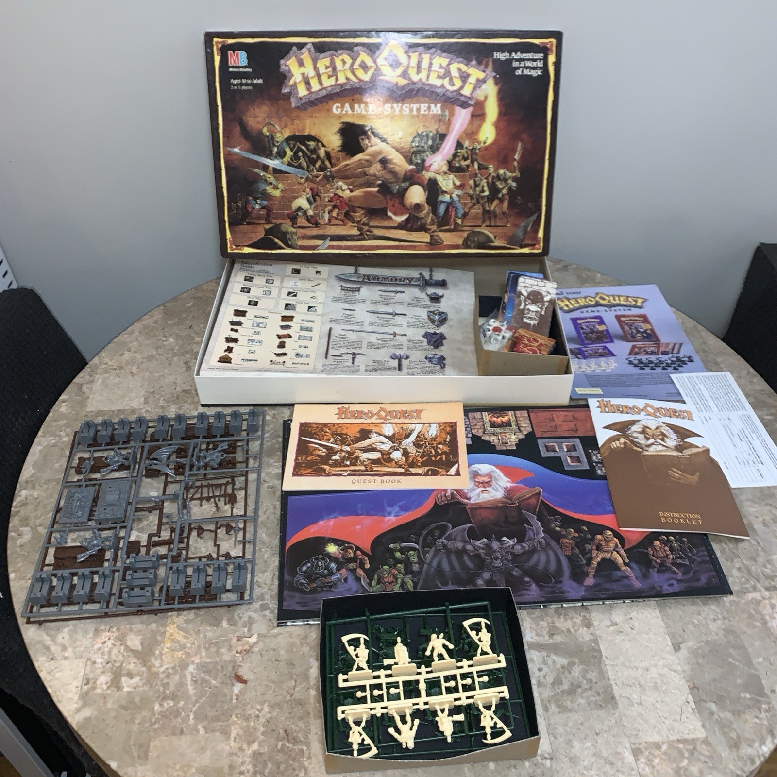 Unused Hero Quest Board Game 1990 Vintage Games Workshop HeroQuest Missing Items