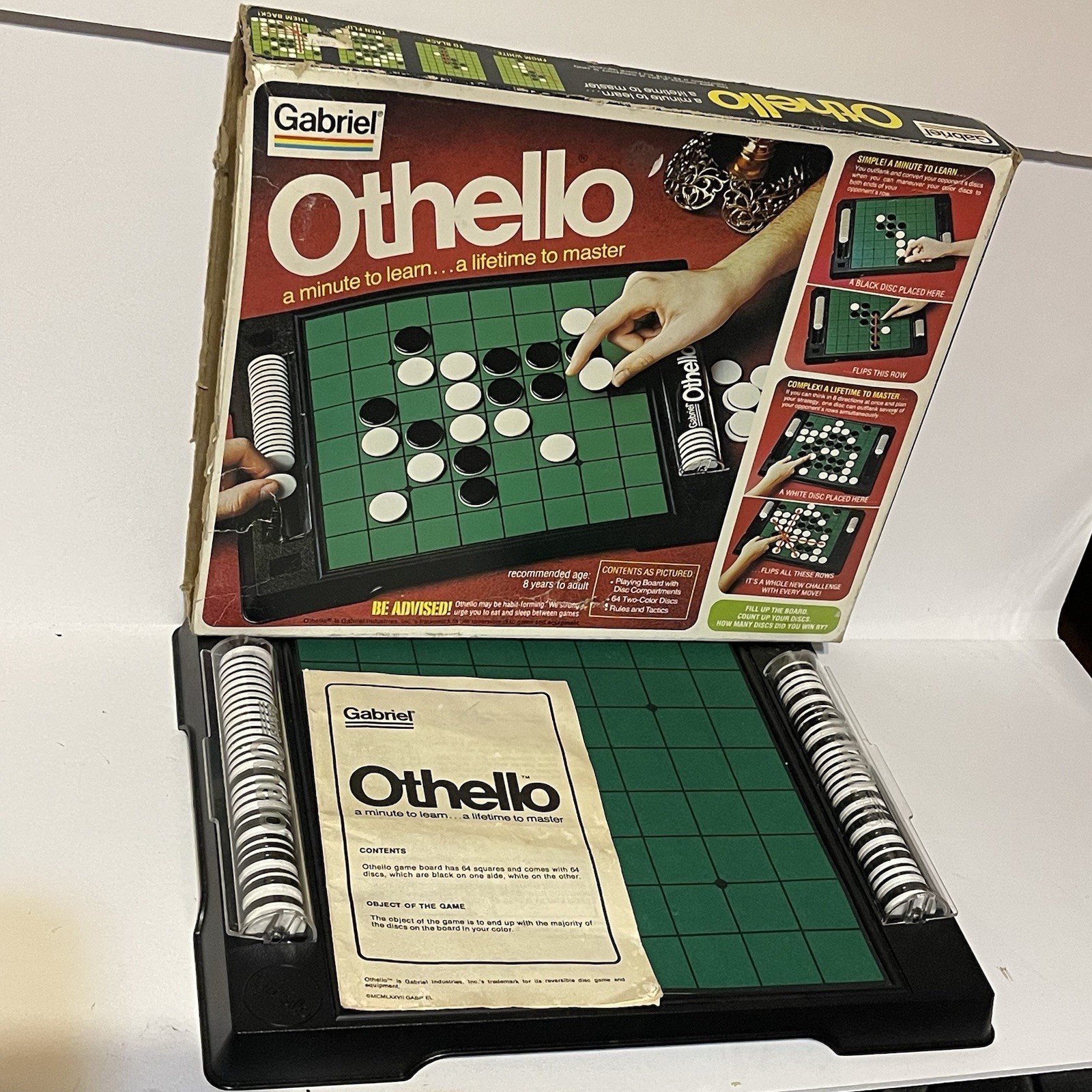 Vintage 1975 Othello Gabriel Classic Board Game W/instructions Complete ⬇️Read