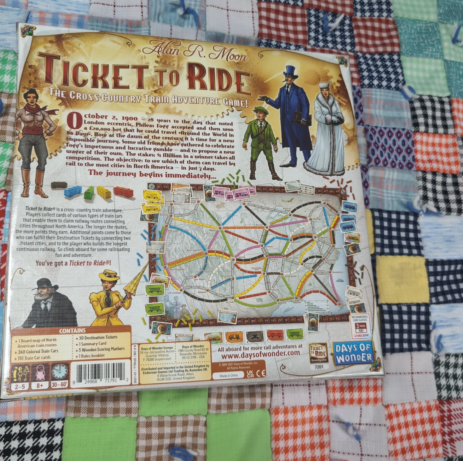 Days of Wonder Ticket To Ride by Alan R. Moon Train Adventure Board Game
