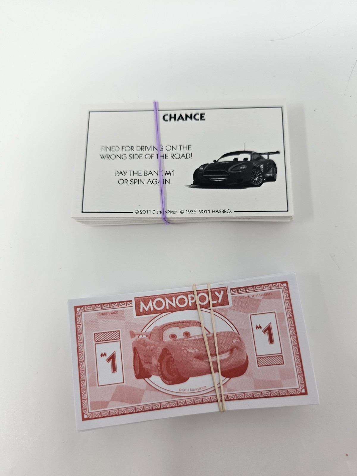Hasbro Disney Pixar Cars 2 Monopoly Complete 2011 Lightning McQueen Racetrack