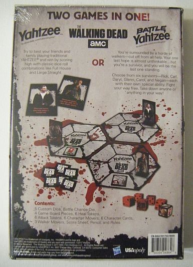 Yahtzee The Walking Dead Board Game 1+ Players Ages 18+ Dice USAopoly 2017 NEW