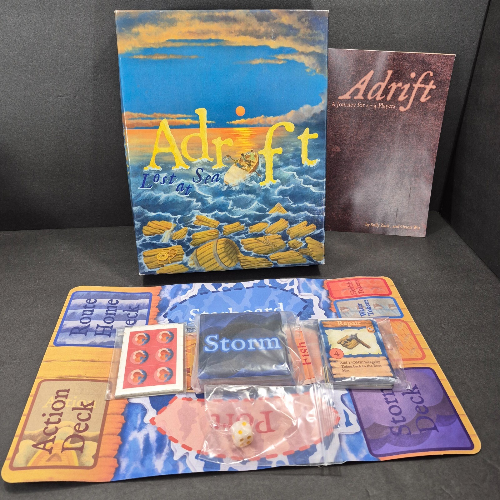 Adrift – Lost at Sea – Complete Board Game – Sully Zach & Orson Wu