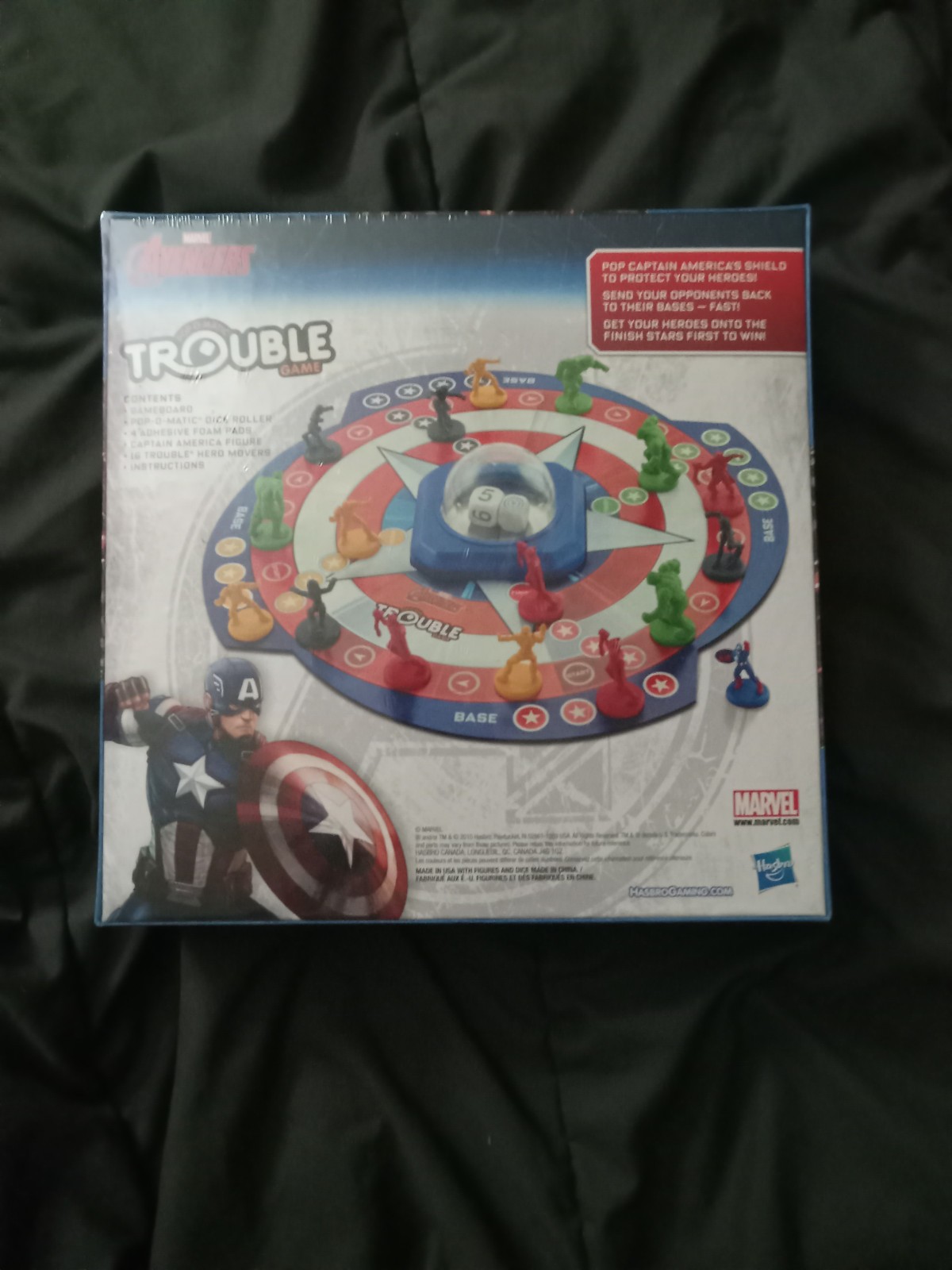 Marvel Avengers TROUBLE Board game by Hasbro Gaming COMPLETE All Pieces & Parts