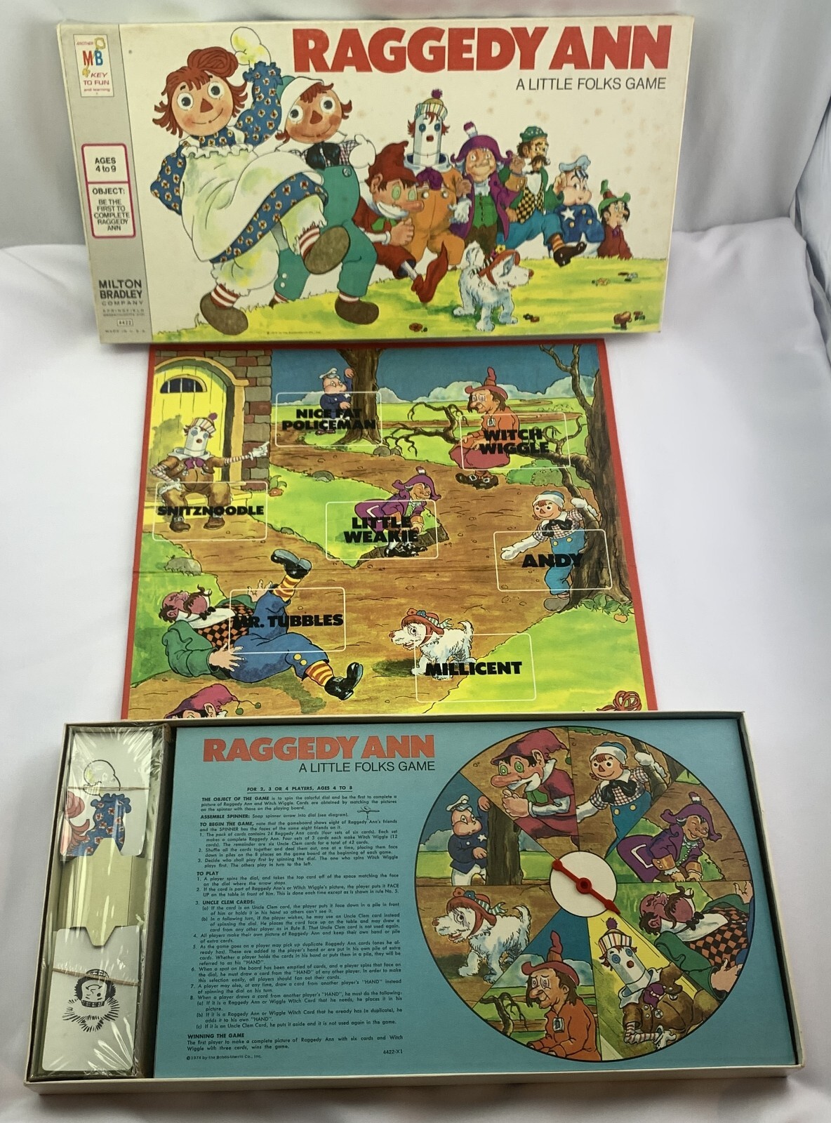 1974 Raggedy Ann A Little Folks Game Milton Bradley New Old Stock Pieces Sealed