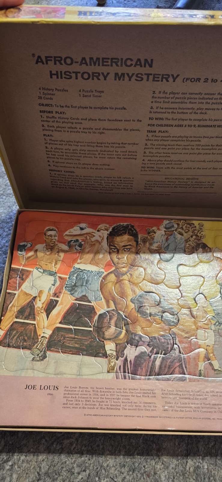 Vintage Afro American History Mystery Game 1969 African American RARE Complete