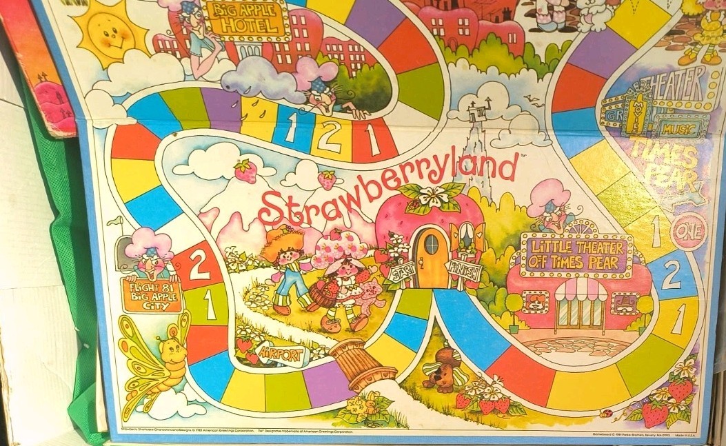 Strawberry Shortcake in Big Apple City Board Game 1981 Vtg. MISSING PAWN, READ