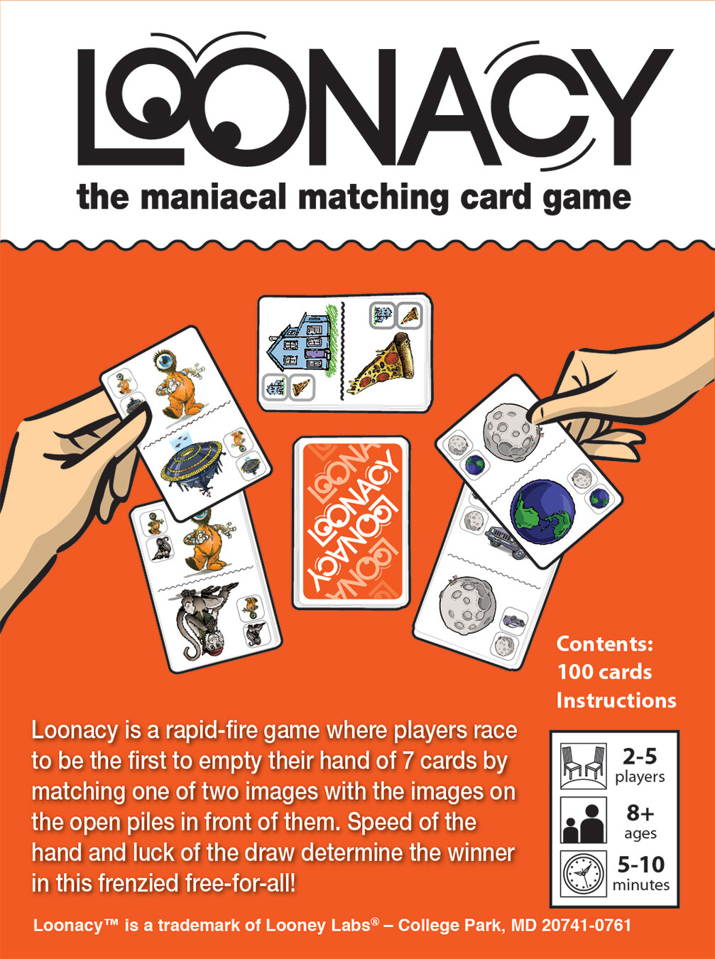 Loonacy Classic Family Matching Card Game Looney Labs (Makers of Fluxx) Lunacy