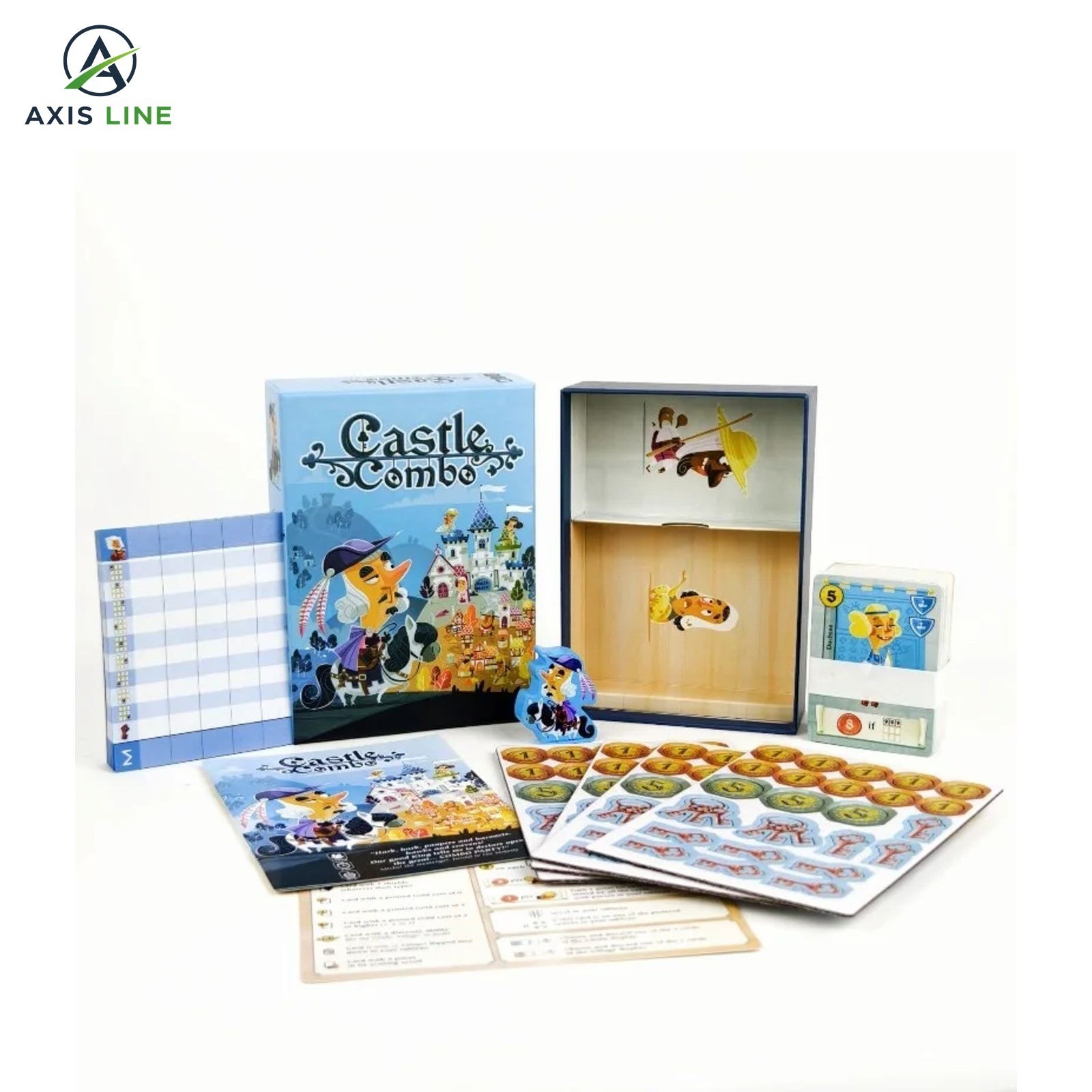 Castle Combo Board Game 2-5 Players English Version Strategy Game for Party/Fami