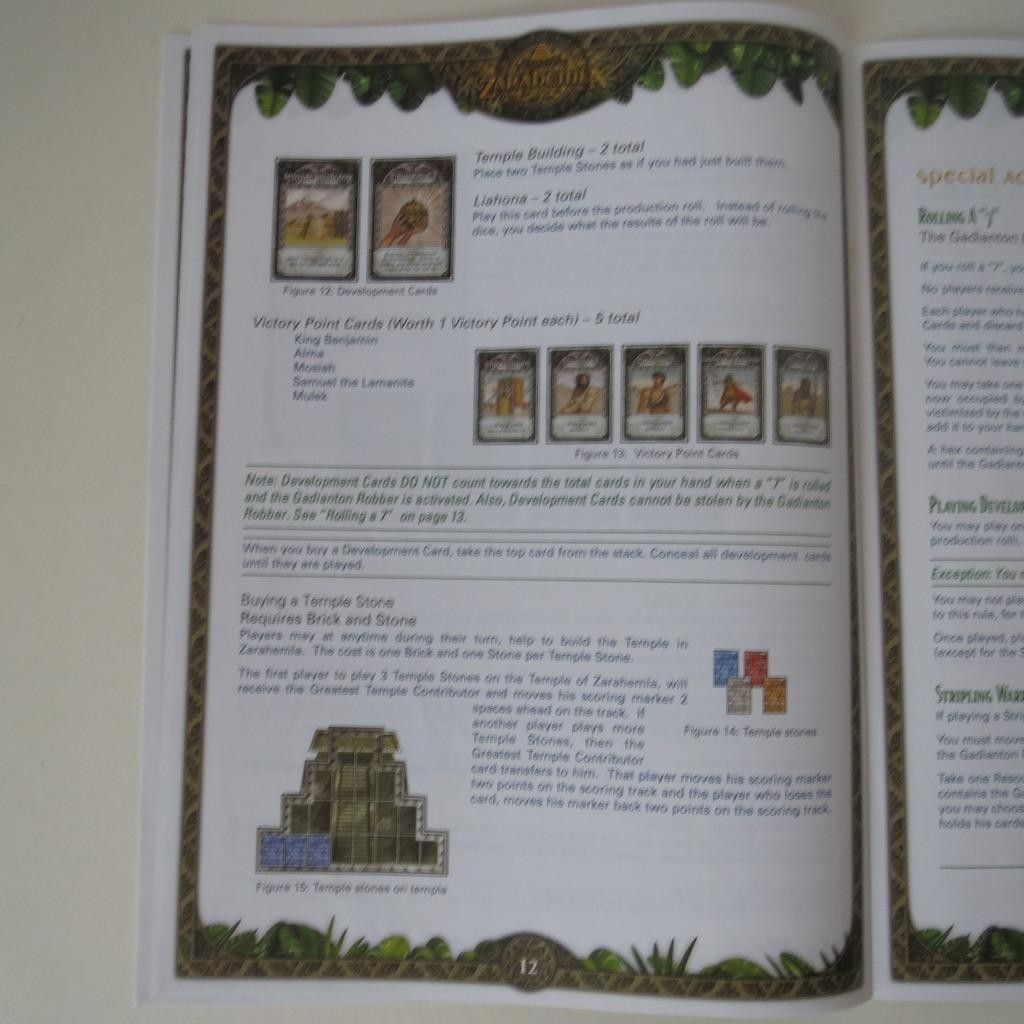 Settlers of Zarahemla Board Game Instruction Manual Book Replacement Parts