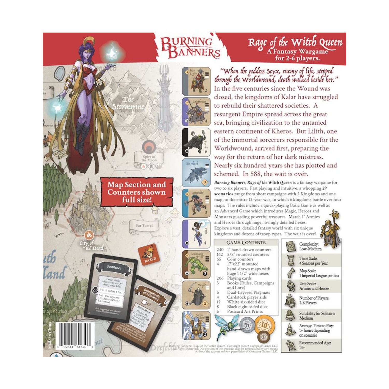 Compass Board Game Burning Banners – Rage of the Witch Queen Box SW (New)
