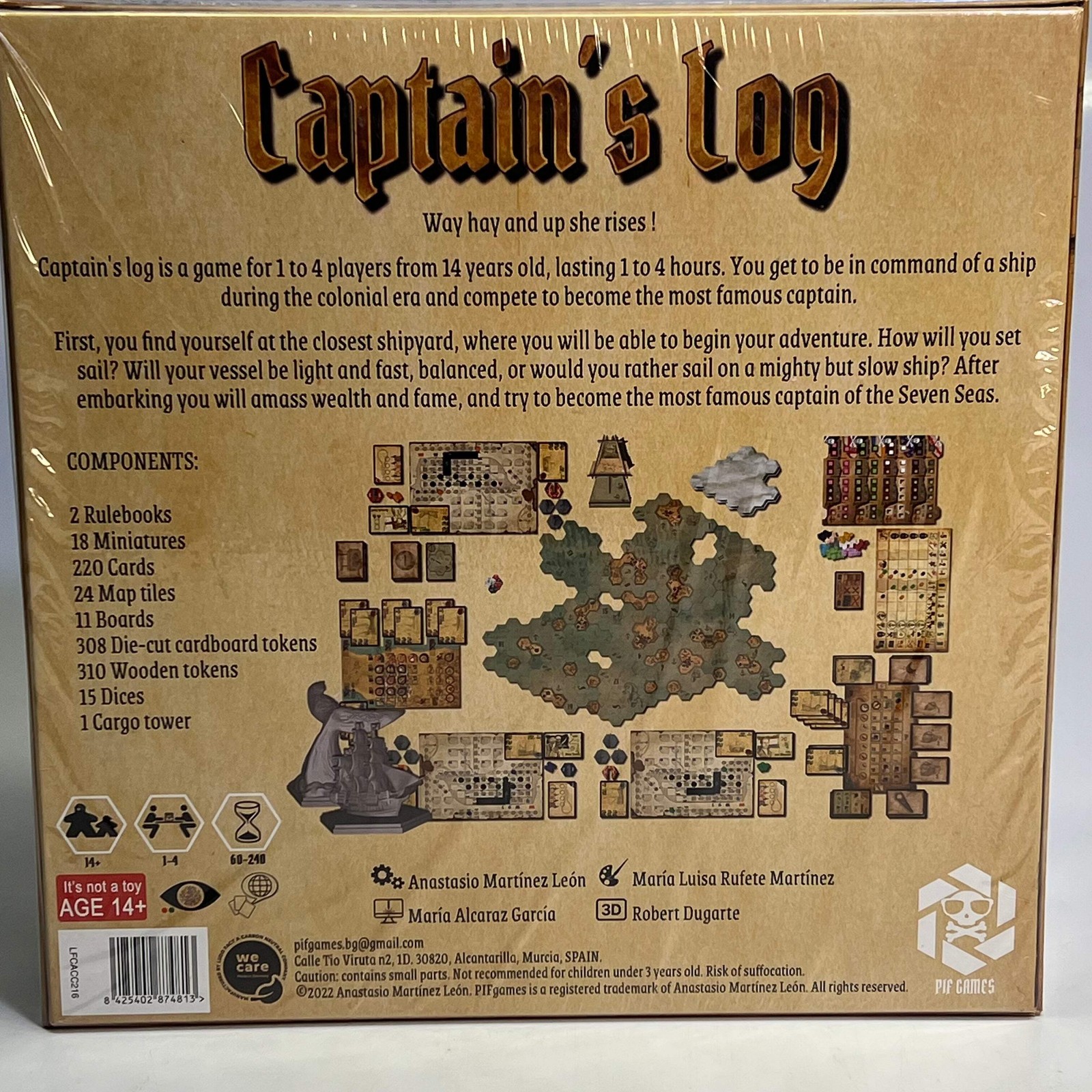 PIF GAMES Colonial Captain’s Log Sandbox Board Game For Ages 14+ 1-4 Player