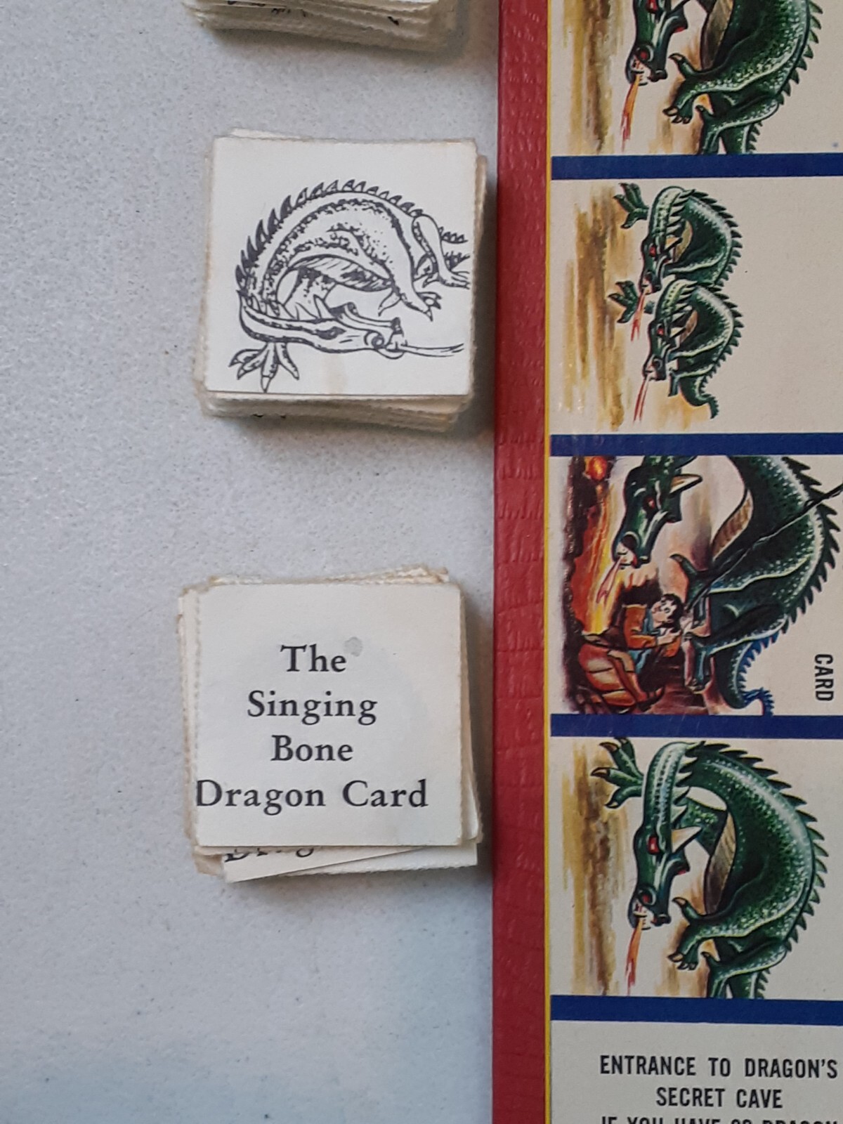 The Singing Bone Dragon Board Game Hassenfeld Hasbro Vintage 1962 Fantasy 125