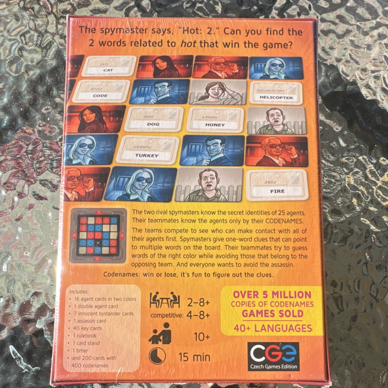 Czech Games Edition Codenames Word Game Spies 2-8+ Players Ages 10+ Sealed New!
