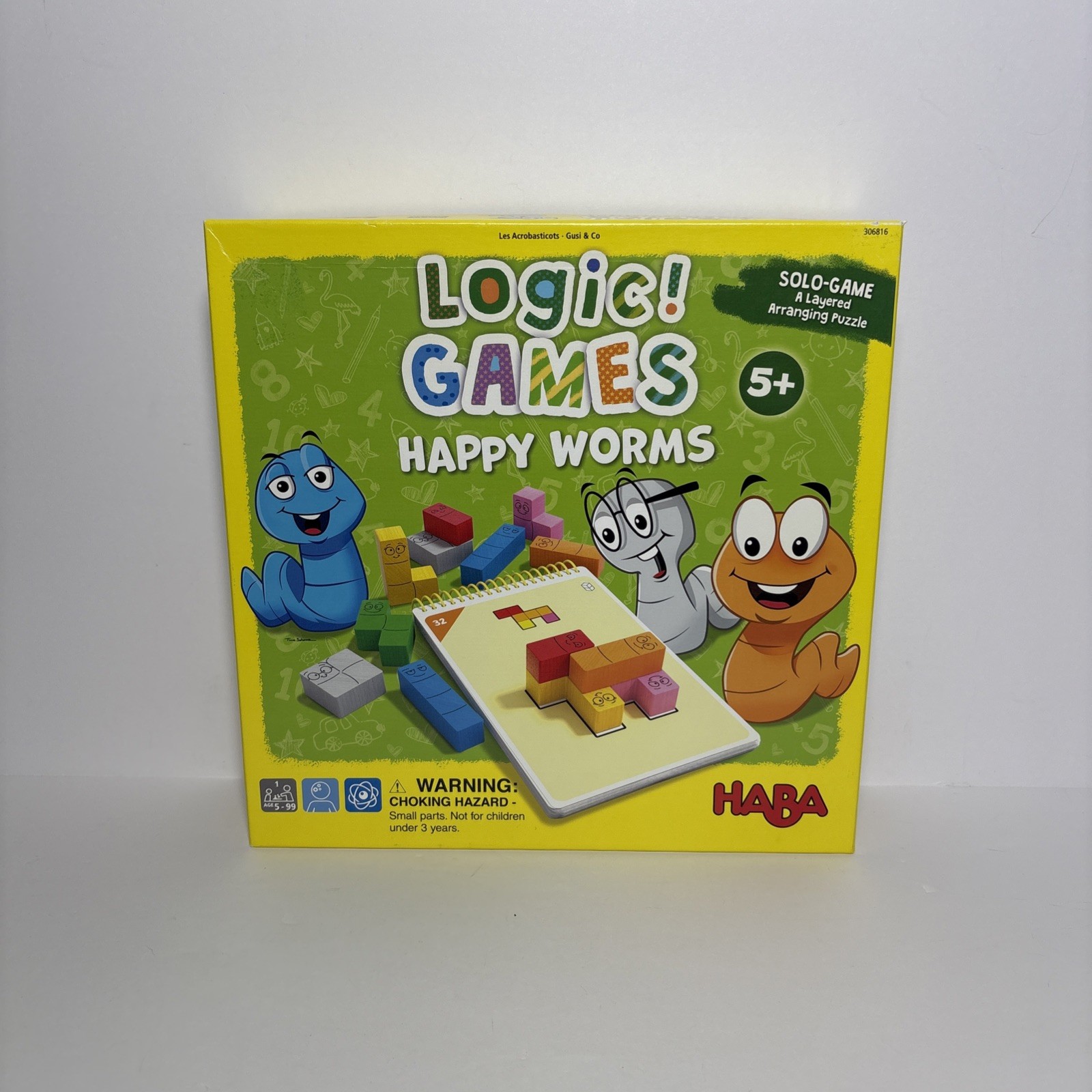 Logic! Games Happy Worms Logic Block Game HABA PLAY – STEM & Spatial Awareness