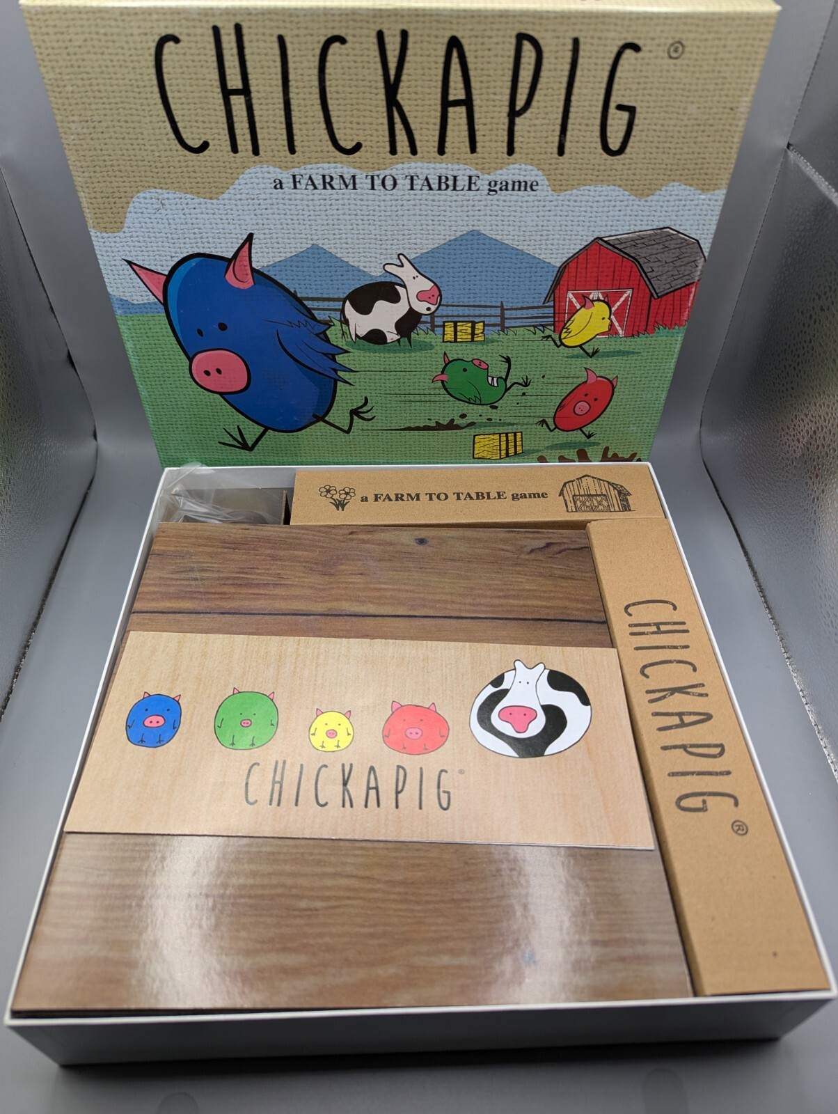 Complete Chickapig Strategic Board Game Family Friendly Game