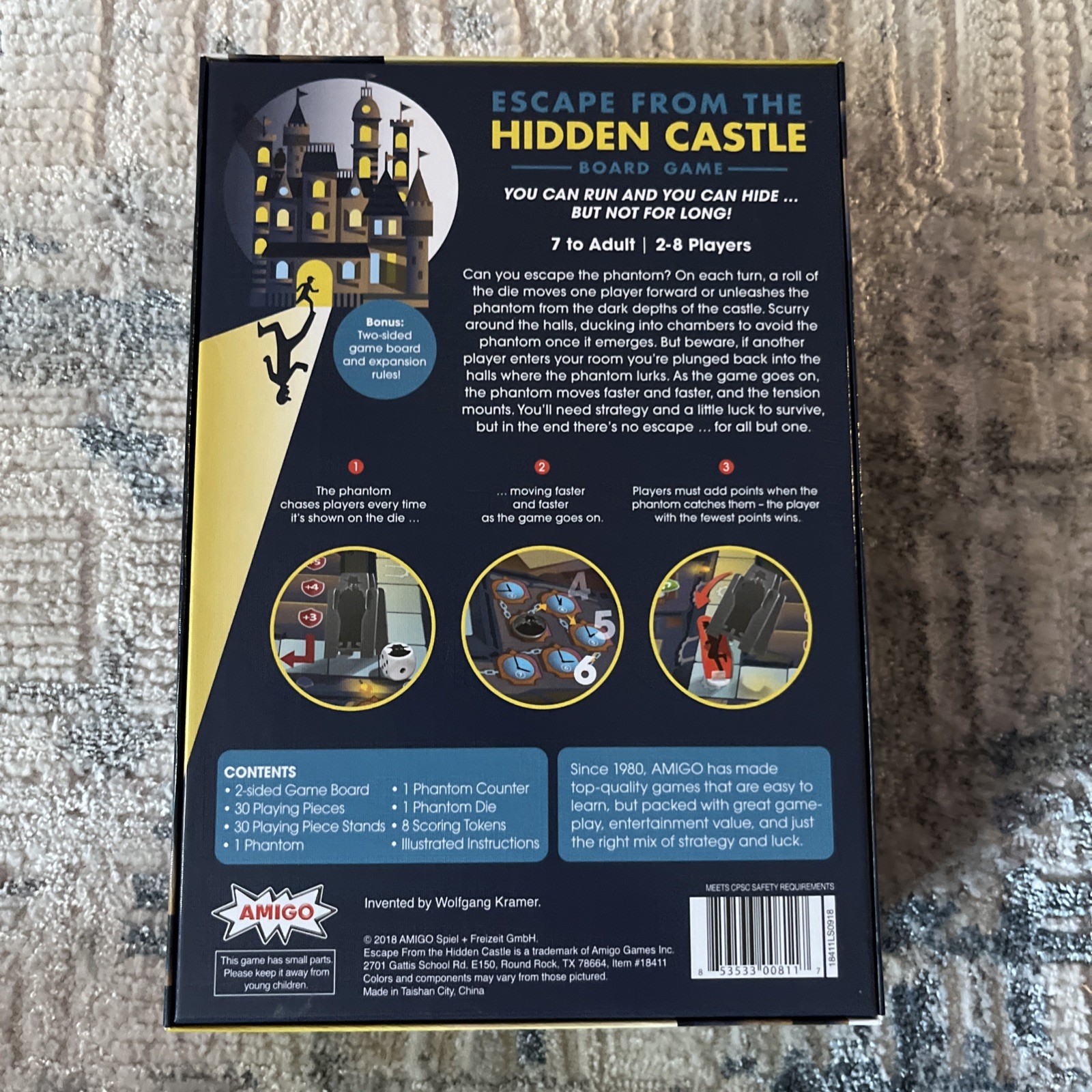 ESCAPE from the HIDDEN CASTLE Board Game 100% COMPLETE 2018 AWARD NOMINEE NEW