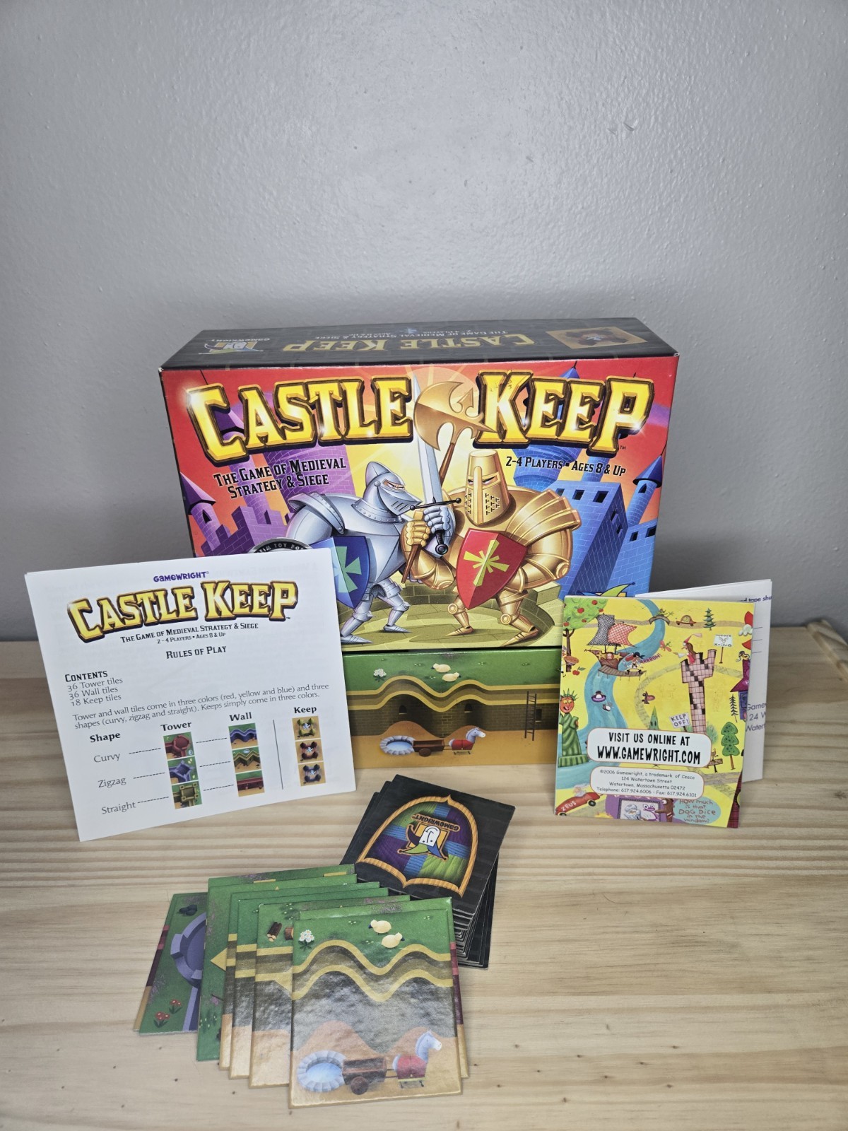 Castle Keep Board Game Abstract Strategy 2 Player Vintage COMPLETE